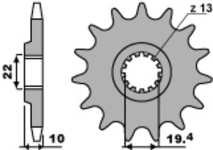 PBR Staal standaard voortandwiel 435 - 520