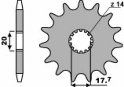 PBR Staal standaard voortandwiel 440 - 520