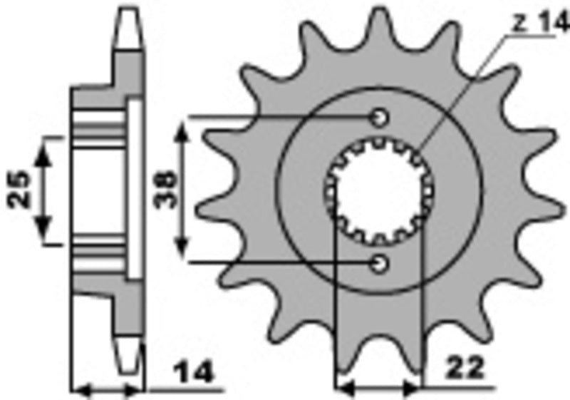 PBR Staal standaard voortandwiel 497 - 530