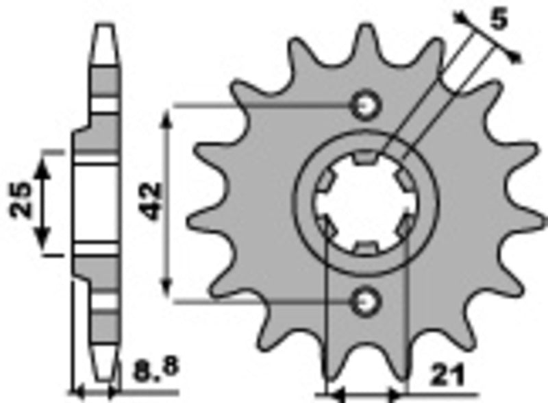 PBR Staal standaard voortandwiel 507 - 520