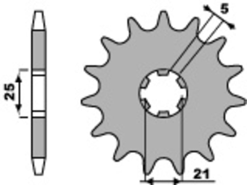 PBR Steel standard front sprocket 569 - 520