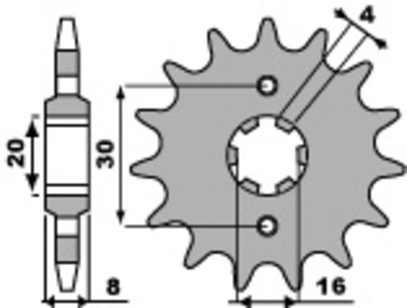 PBR Staal standaard voortandwiel 718 - 520