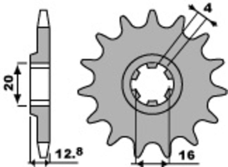 PBR Staal standaard voortandwiel 801 - 428