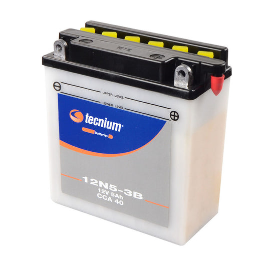 TECNIUM Battery Conventional with acid pack - 12N5.5-3B 