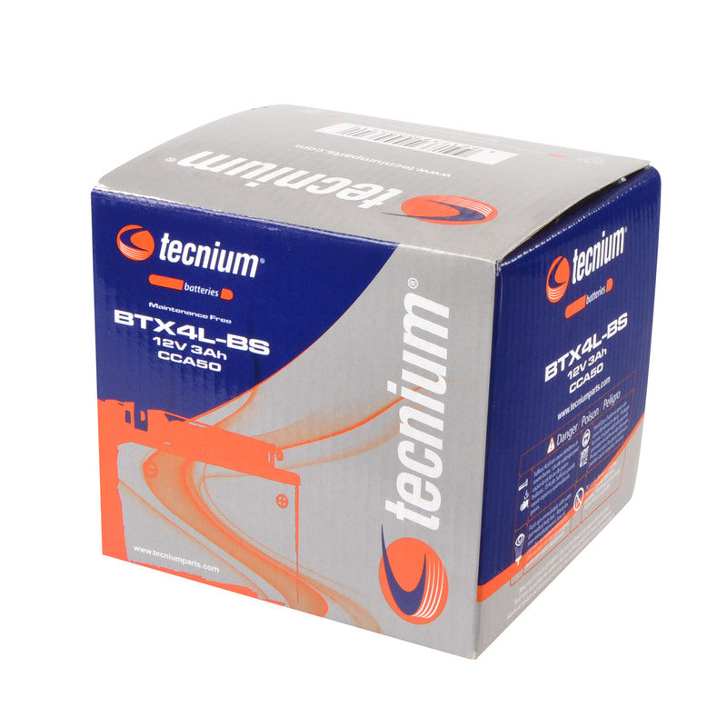 TECNIUM Battery Maintenance-free with acid package - BTX4L-BS