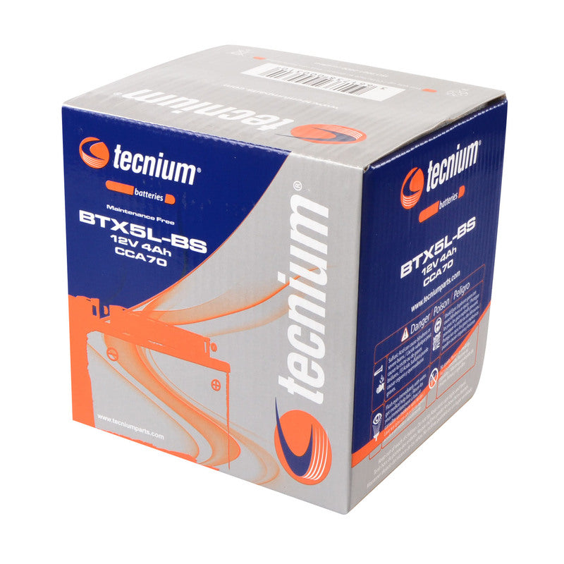 TECNIUM Battery Maintenance-free with acid package - BTX5L-BS