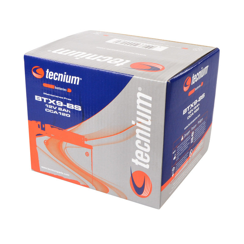 TECNIUM Battery Maintenance-free with acid package - BTX9-BS