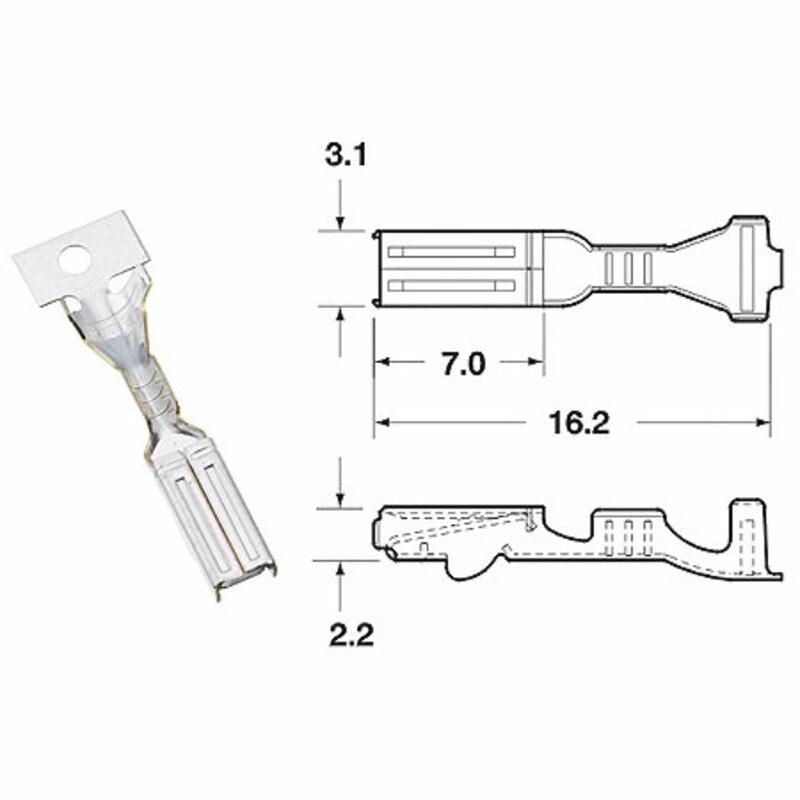 VROUWELIJKE KLEM FRKW  Ø 0,5/0,85 - PACK X50 TYPE 090 FRKW FW