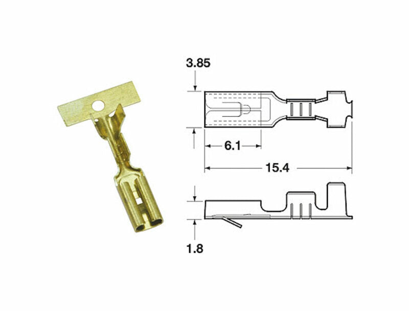 VROUWELIJKE KLEM ML  Ø 0,85/1,25 - PACK X50 TYPE 110 ML