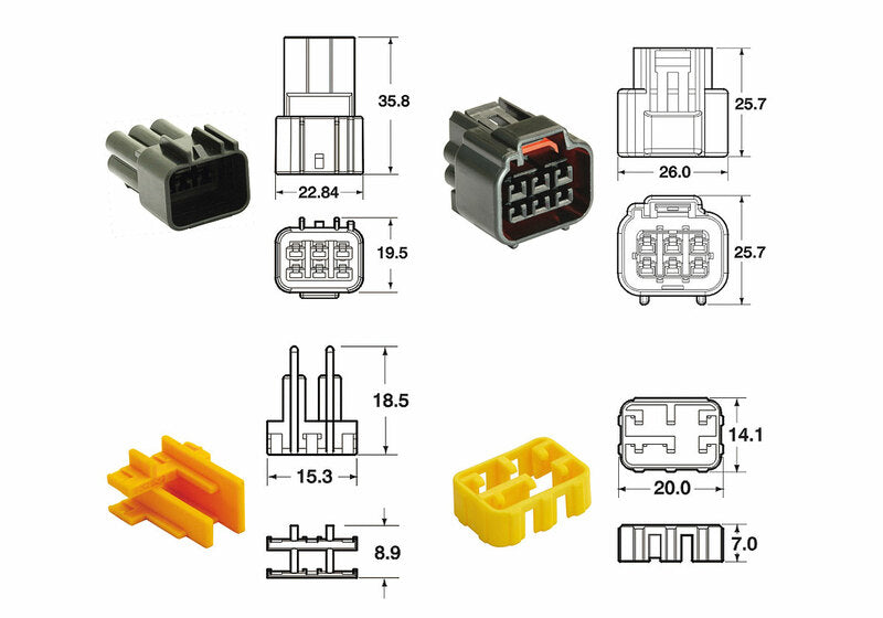 CONNECTORSET FRKW 5 POLIG  6 POLEN-5 VOLLEDIGE SETS TYPE 090 FRKW FW