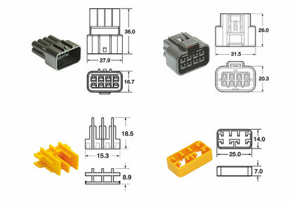 CONNECTORSET FRKW 8 POLIG  8 POLEN-5 VOLLEDIGE SETS TYPE 090 FRKW FW