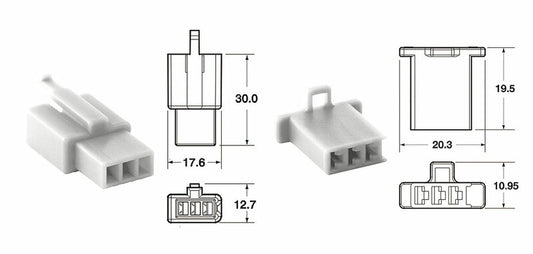 CONNECTORSET ML 3 POLIG  3 POLEN-5 VOLLEDIGE SETS TYPE 110 ML