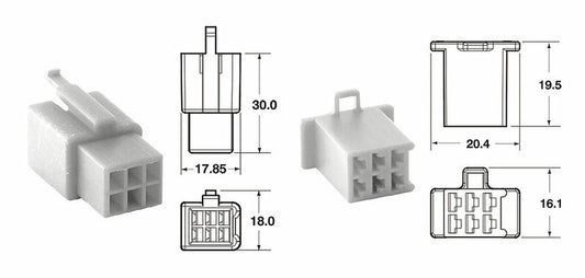 CONNECTORSET ML 6 POLIG  6 POLEN-5 VOLLEDIGE SETS TYPE 110 ML