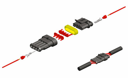 CONNECTORSET  2 POLIG  2 POLEN-5 VOLLEDIGE SETS TYPE 060 AM