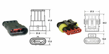 CONNECTORSET 4 POLIG  4 POLEN-5 VOLLEDIGE SETS TYPE 060 AM