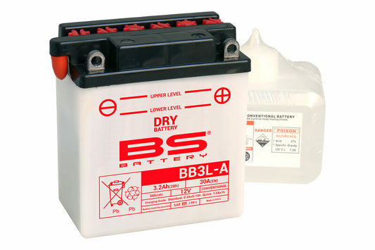 BS BATTERY Battery High performance with acid pack - BB3L-A