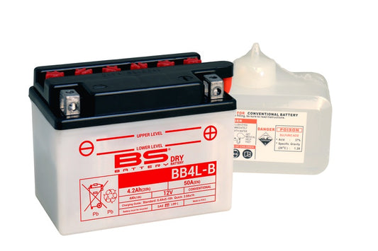 BS BATTERY Accu High performance met zuurpakket - BB4L-B