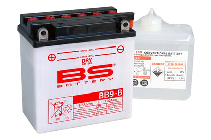 BS BATTERY Accu High performance met zuurpakket - BB9-B