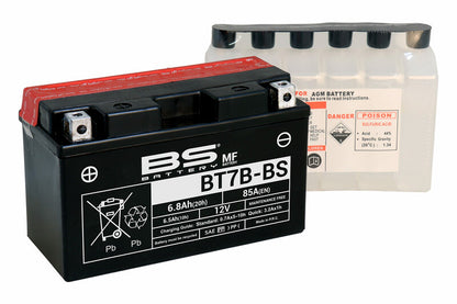 BS BATTERY Accu Onderhoudsvrij met zuurpakket - BT7B-BS