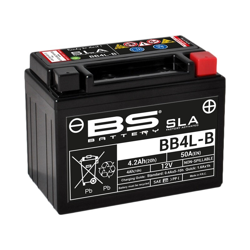 BS BATTERY SLA Accu Onderhoudsvrij af fabriek geactiveerd - BB4L-B