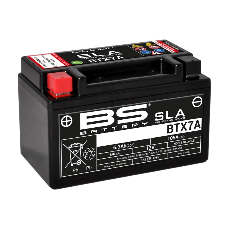 BS BATTERY SLA Battery Maintenance-free factory activated - BTX7A