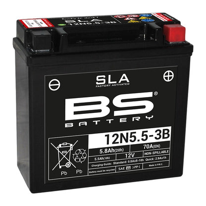 BS BATTERY SLA Accu Onderhoudsvrij af fabriek geactiveerd - 12N5.5-3B