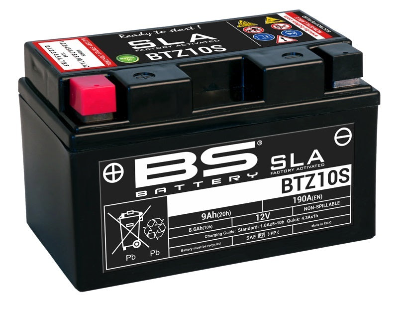 BS BATTERY SLA Accu Onderhoudsvrij af fabriek geactiveerd - BTZ10S