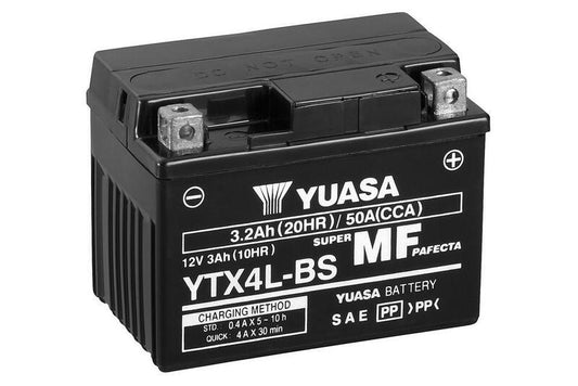 YUASA Accu Onderhoudsvrij met zuurpakket - YTX4L-BS