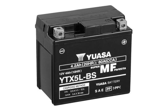 YUASA Accu Onderhoudsvrij met zuurpakket - YTX5L-BS