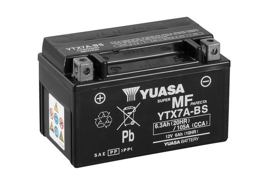 YUASA Accu Onderhoudsvrij met zuurpakket - YTX7A-BS