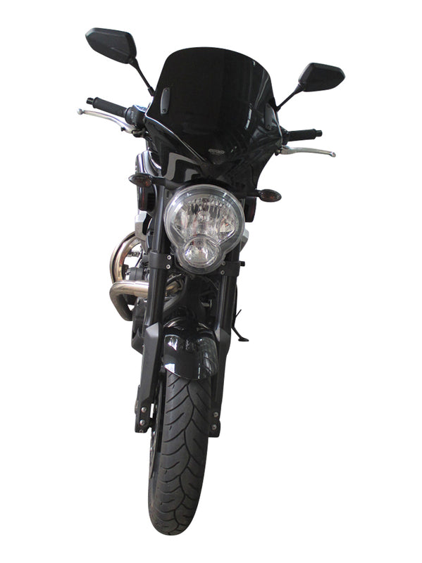 MRA VFSC V-Flow Naked Bikes windscherm met spoiler - zwart