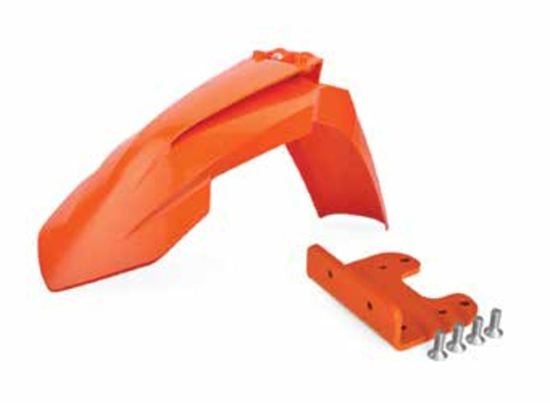 POLISPORT Front fender restyled orange with adapter KTM 