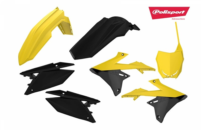 POLISPORT Plastic kit yellow/black Suzuki RM-Z250 