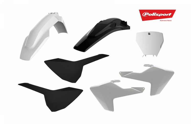 POLISPORT Plastic kit white/black Husqvarna TC/FC 