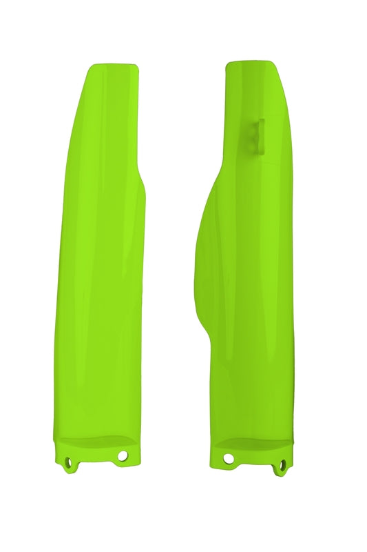 POLISPORT Front fork protectors lime green Kawasaki KX125/250 