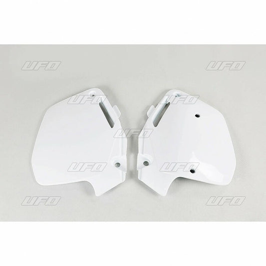 UFO Side number plates white Honda CR