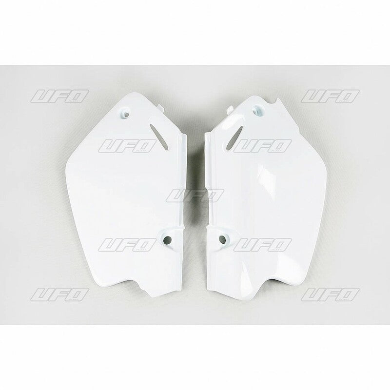 UFO Side number plates white Honda CR80R