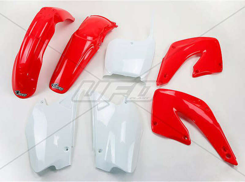 UFO Plastic kit OEM color red/white Honda CR125R/250R