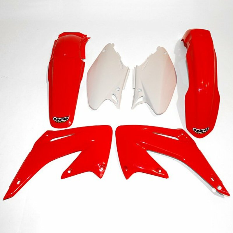 UFO Plastic kit OEM color red/white Honda CR125R/250R