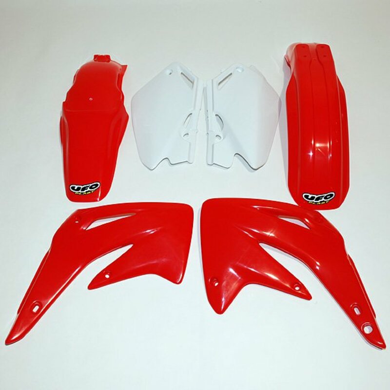 UFO Plastic kit OEM kleur rood/wit Honda CR85R/RB