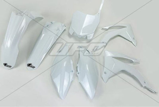 UFO Plastic kit white Honda CRF250R/CRF450R 