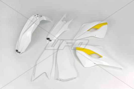 UFO Plastic kit OEM color white/yellow KHusqvarnaTM