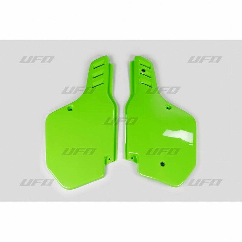 UFO Side number plates KX green Kawasaki KX