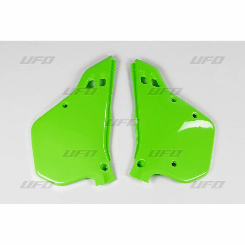 UFO Side number plates KX green Kawasaki KX125/250