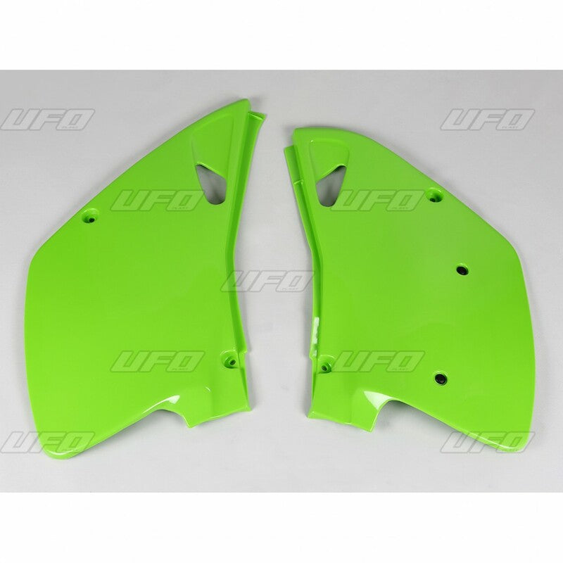 UFO Side number plates KX green Kawasaki KX125/250