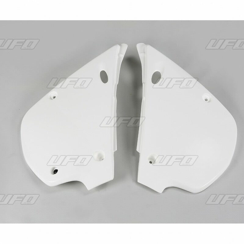 UFO Side number plates white Kawasaki KX80