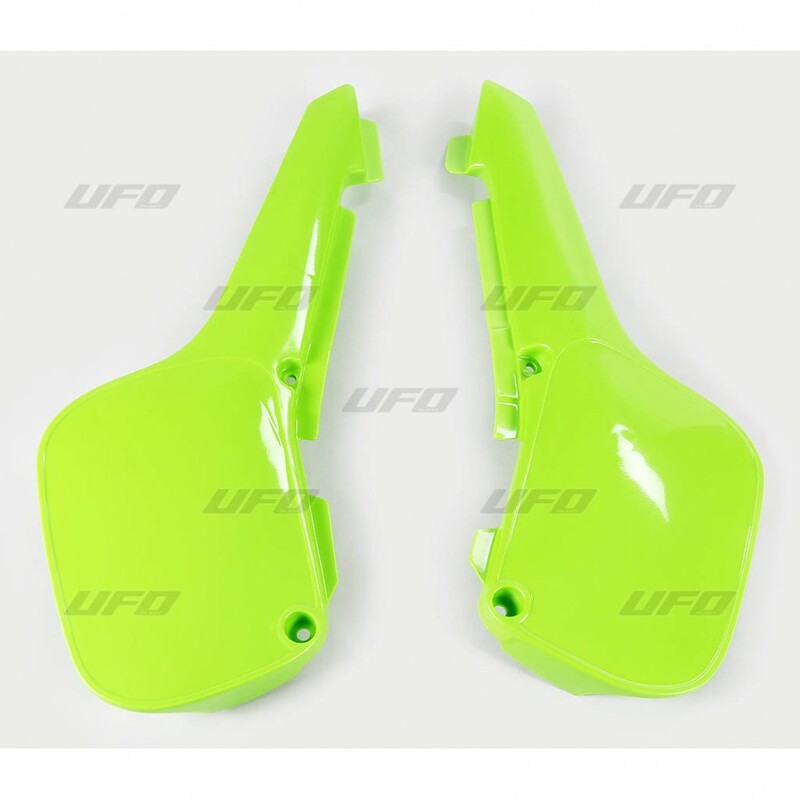 UFO Side number plates KX green Kawasaki KX60