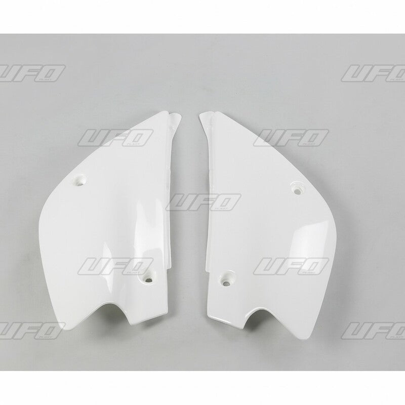 UFO Side number plates white Kawasaki KX80/85