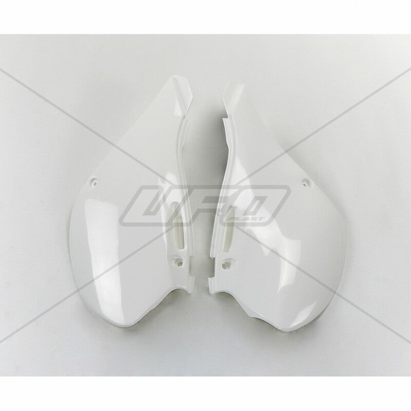 UFO Side number plates white Kawasaki KX125/250