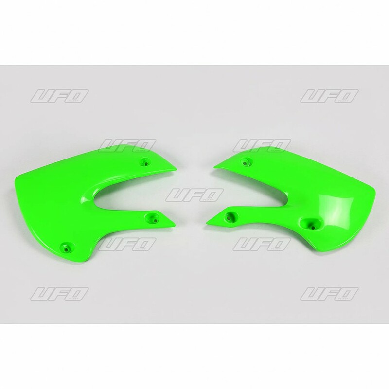 UFO Radiator shrouds green Kawasaki KX65/KLX110